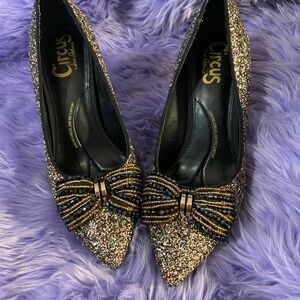 Circus by Sam Edelman Glitter Heels with Sophisticated Bow